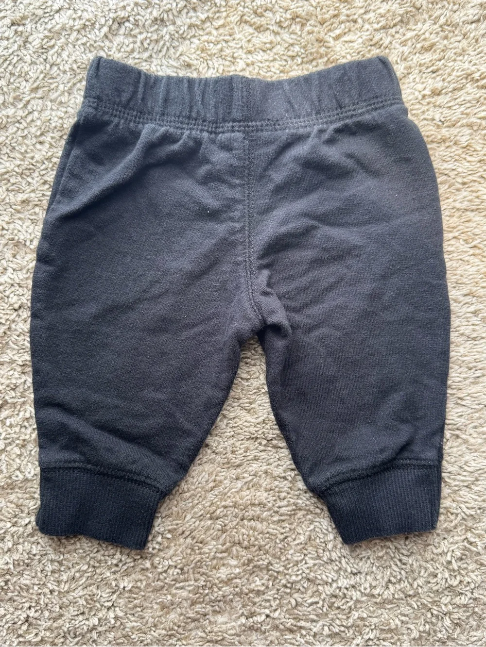 Carter’s Baby Black Jogger Sweatpants Pull-On Drawstring Pants 3M